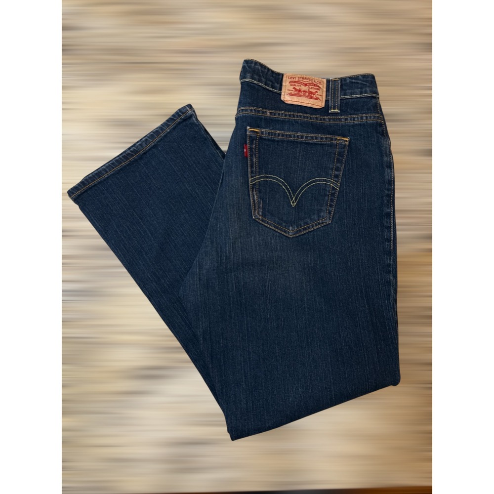 Levi's 515 Boot Cut Jeans Women's Size 18 M Dark Wash Denim Classic‎ Style 36x30